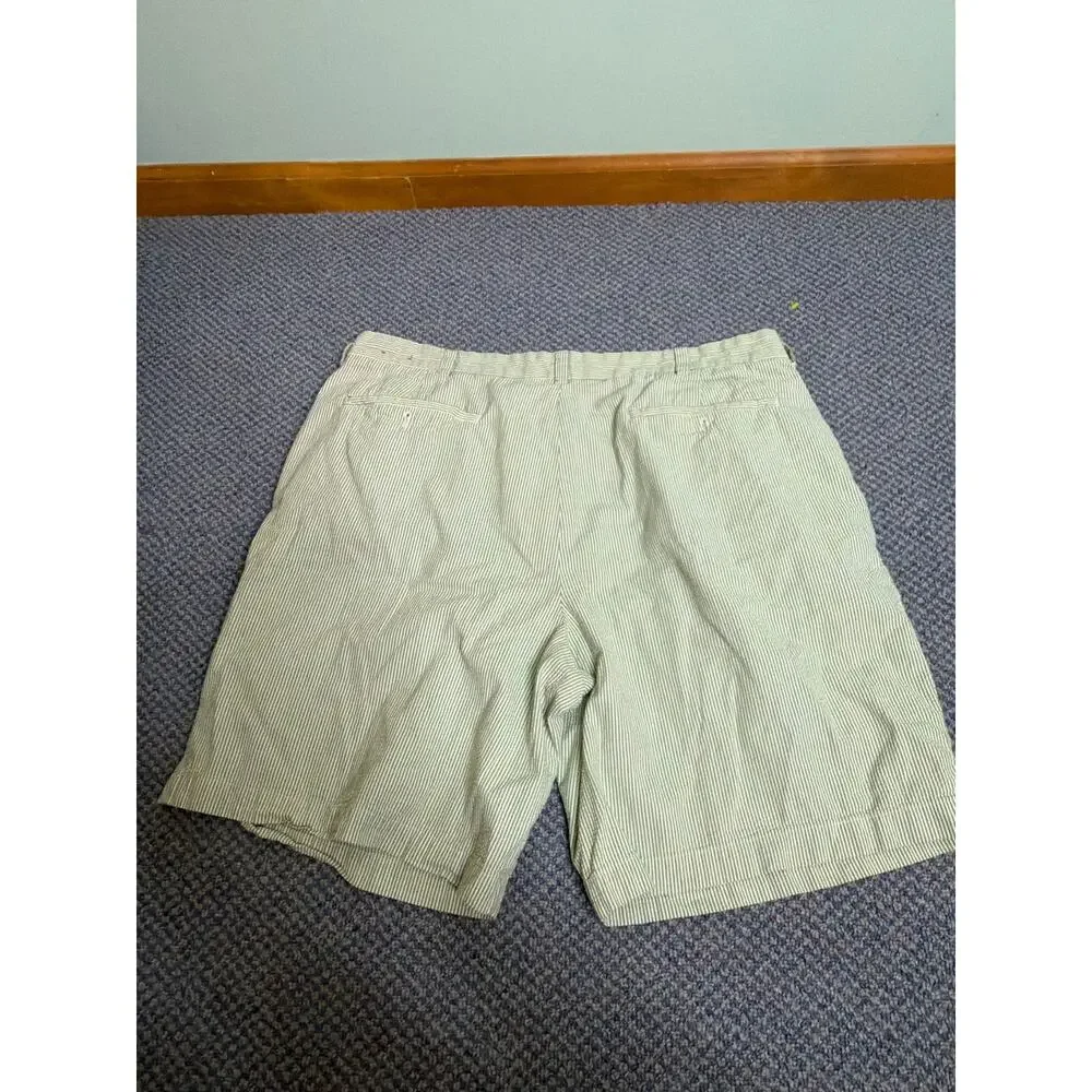 Brooks Brothers Green Striped Chino Shorts 38